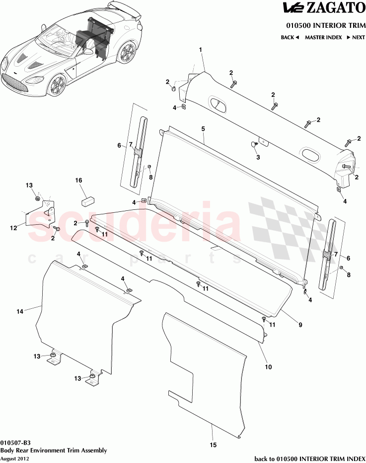 Body Rear Environment Trim Assembly of Aston Martin Aston Martin V12 Zagato