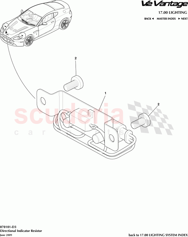 Directional Indicator Resistor of Aston Martin Aston Martin V12 Vantage (upto 2016)