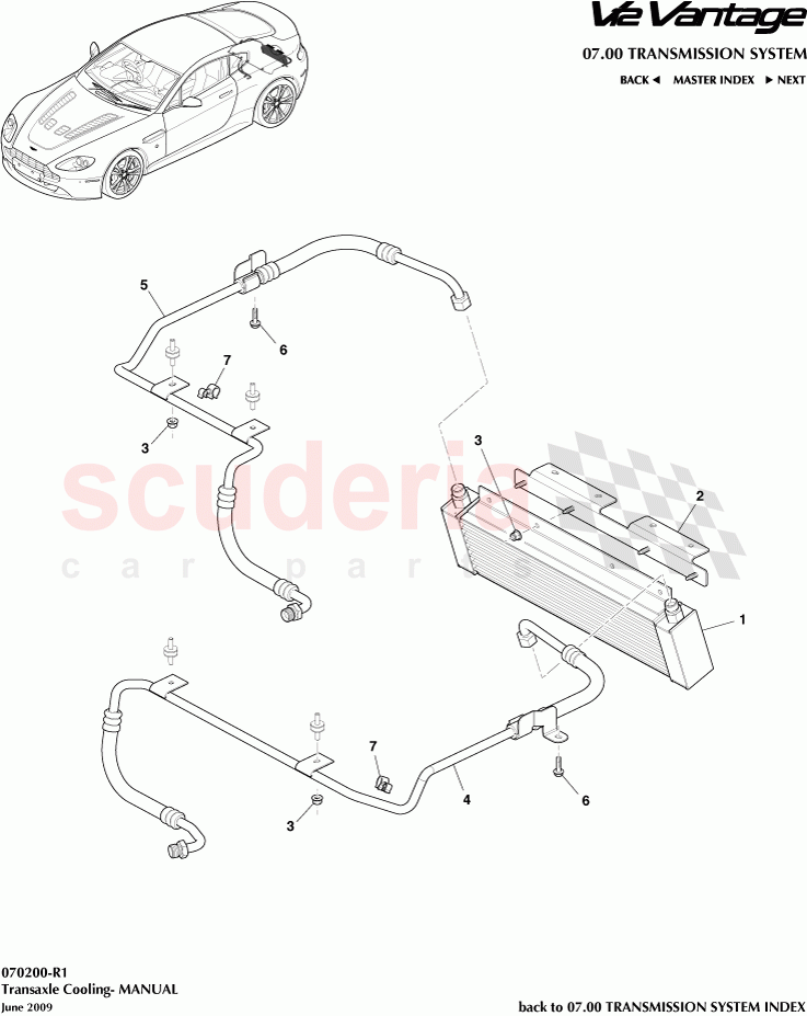 Transaxle Cooling (Manual) of Aston Martin Aston Martin V12 Vantage (upto 2016)