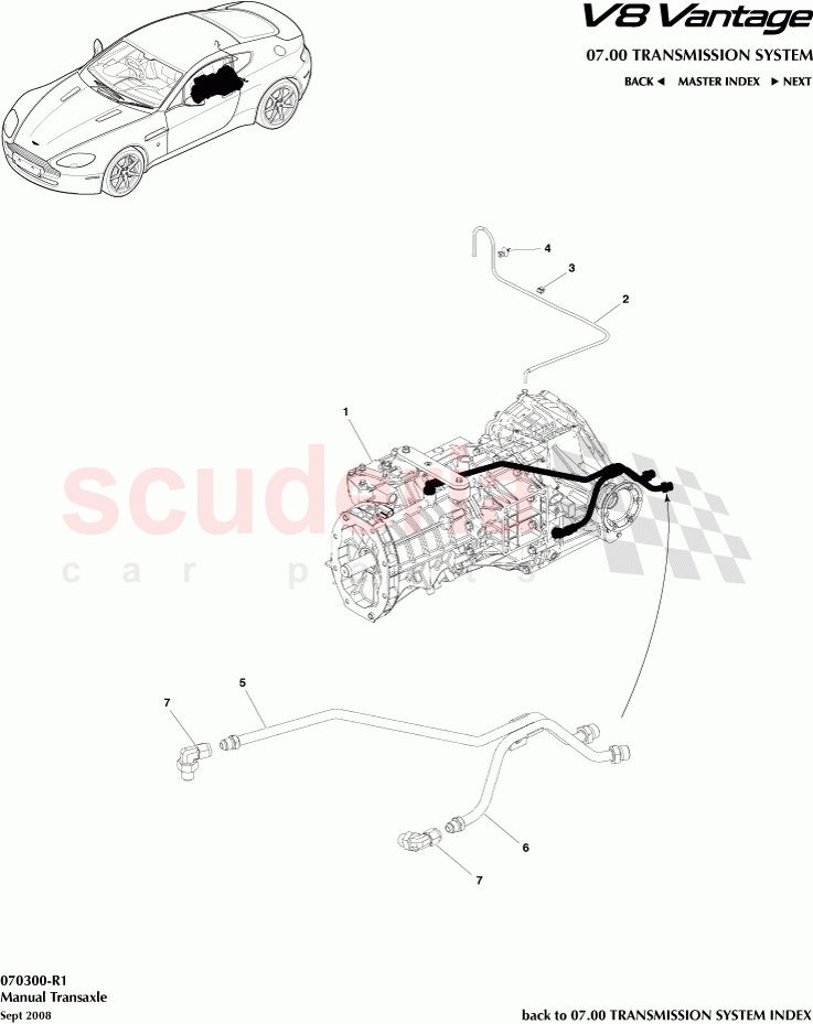 Manual Transaxle of Aston Martin Aston Martin V8 Vantage (upto 2016)