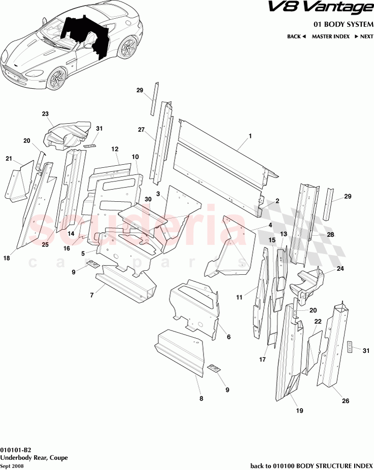 Underbody Rear (Coupe) of Aston Martin Aston Martin V8 Vantage (upto 2016)
