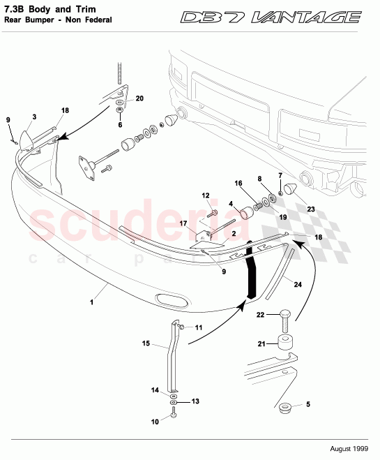 Rear Bumper (Non Federal) of Aston Martin Aston Martin DB7 Vantage