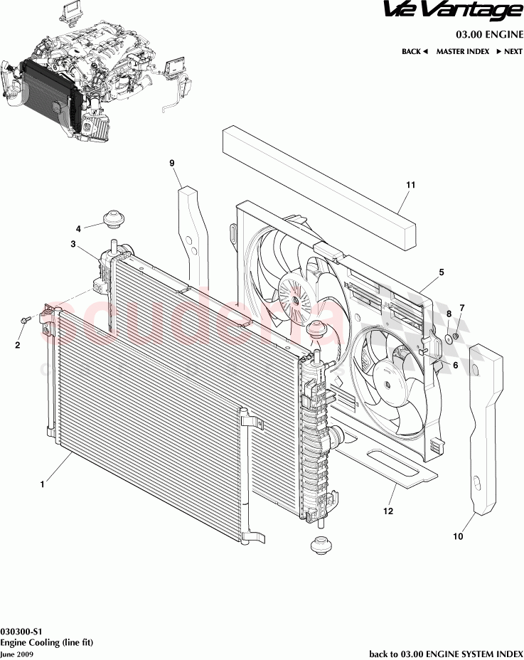 Engine Cooling (line fit) of Aston Martin Aston Martin V12 Vantage (upto 2016)