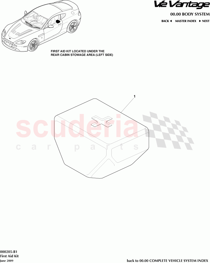 First Aid Kit of Aston Martin Aston Martin V12 Vantage (upto 2016)