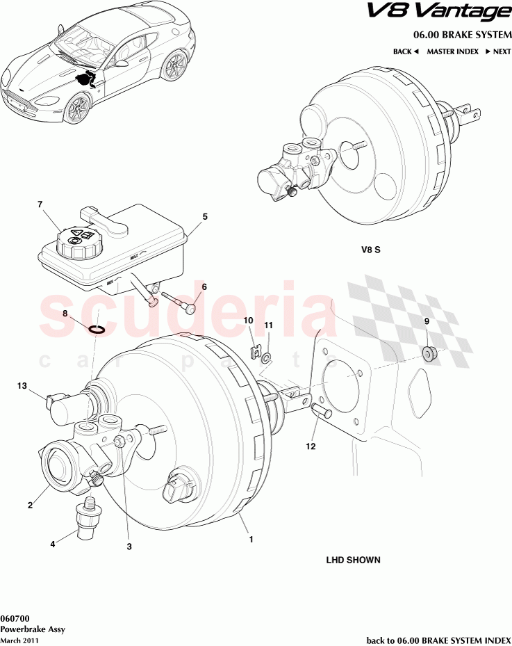Powerbrake Assembly of Aston Martin Aston Martin V8 Vantage (upto 2016)