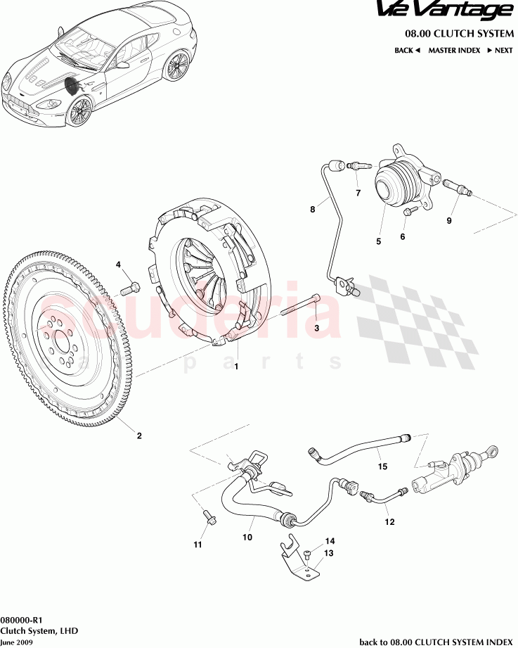 Clutch System (LHD) of Aston Martin Aston Martin V12 Vantage (upto 2016)