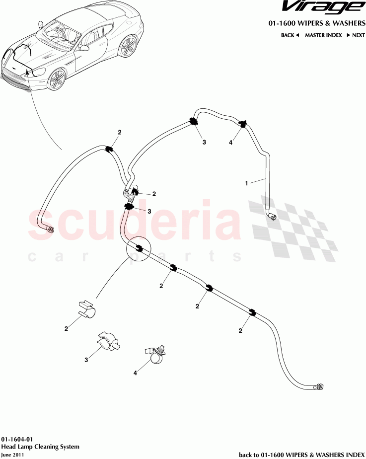 Head Lamp Cleaning System of Aston Martin Aston Martin Virage