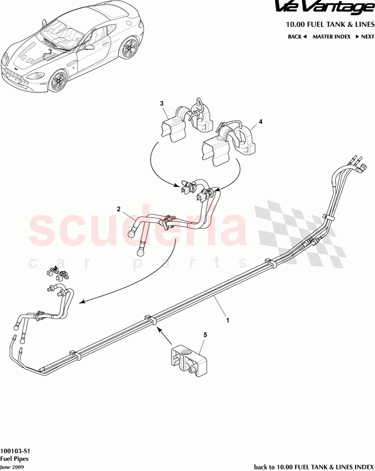 Fuel Pipes of Aston Martin Aston Martin V12 Vantage (upto 2016)