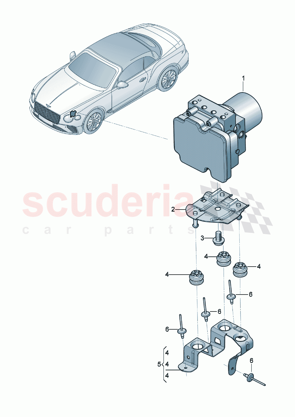 anti-locking brake syst. -abs- of Bentley Bentley New Continental Convertible (2019-2024)