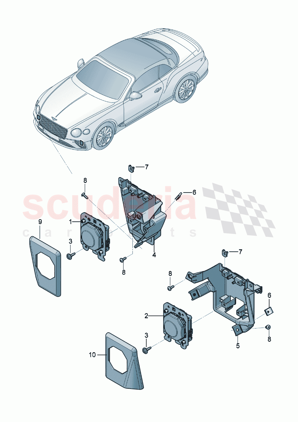 For vehicles with adaptive cruise control (ACC) of Bentley Bentley New Continental Convertible (2019-2024)