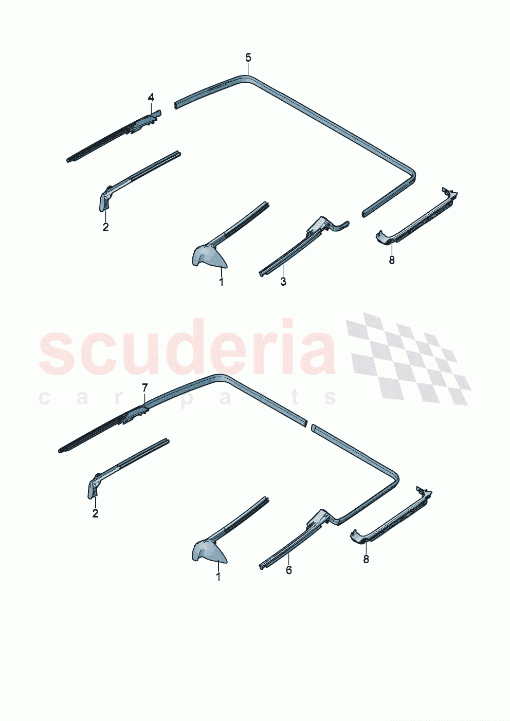 Window aperture seal Side window of Bentley Bentley New Continental Convertible (2019-2024)