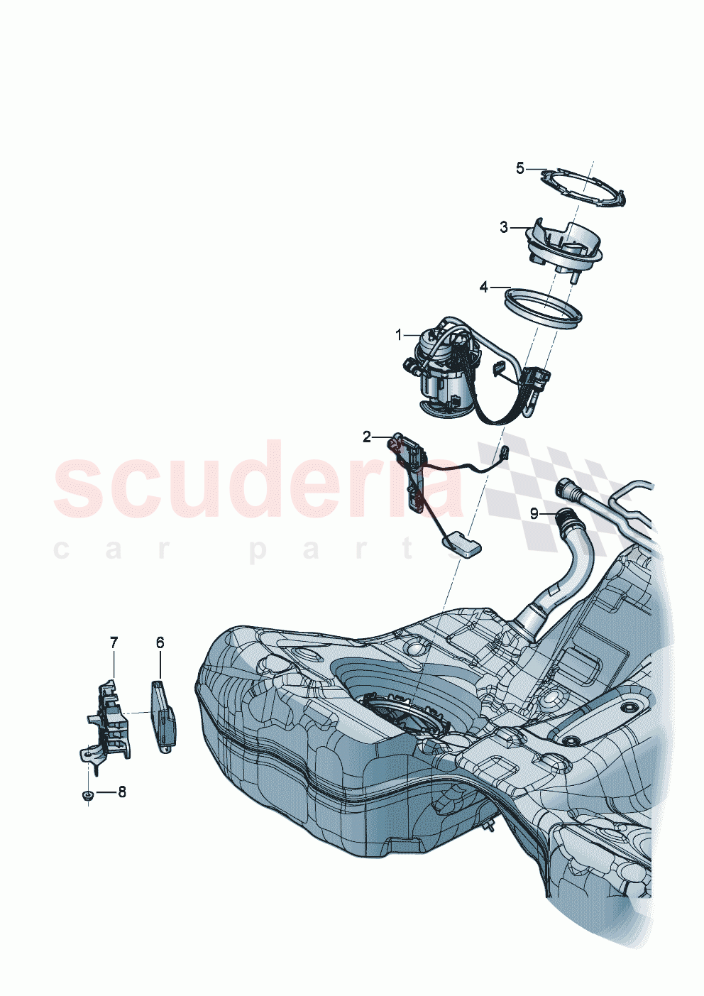 Fuel delivery module Sender for fuel gauge Control unit for fuel pump of Bentley Bentley New Continental Convertible (2019-2024)