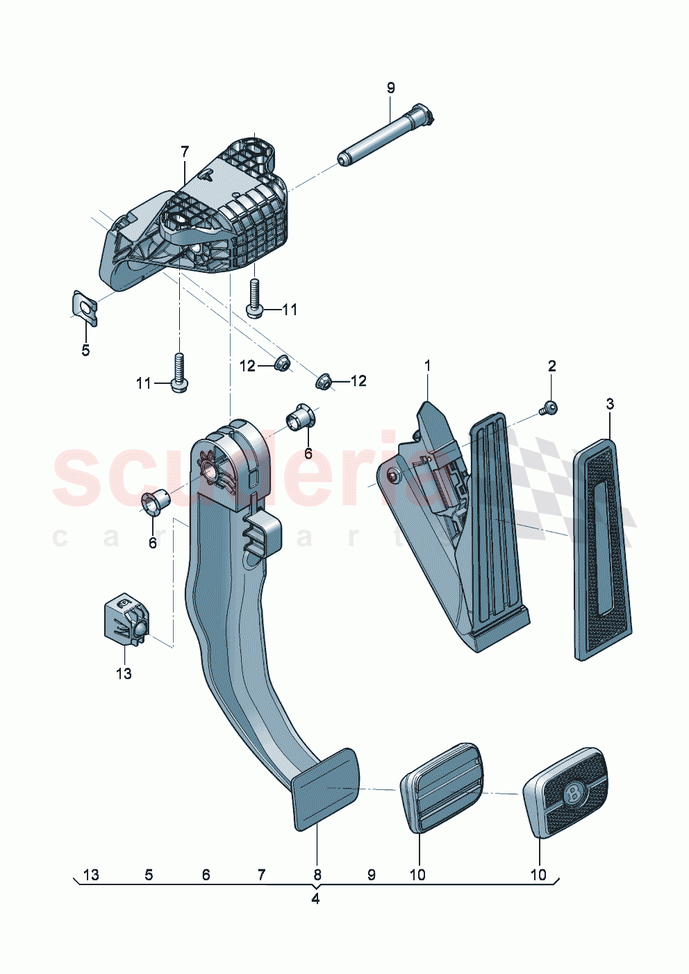 Brake and accel. lever mech. of Bentley Bentley New Continental Convertible (2019-2024)