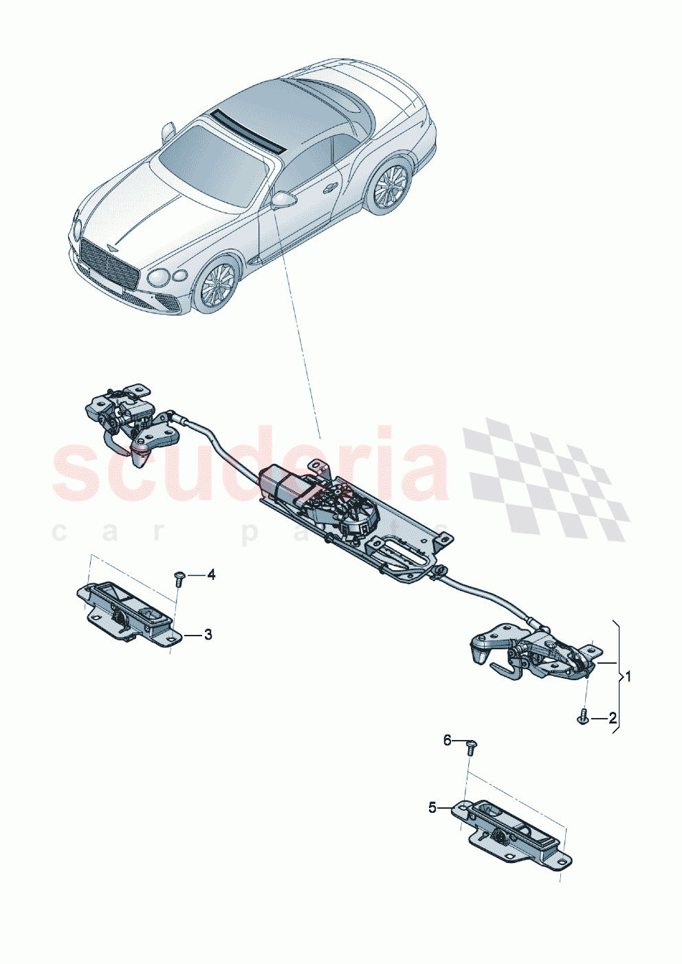 hydraulic top linkage operation of Bentley Bentley New Continental Convertible (2019-2024)