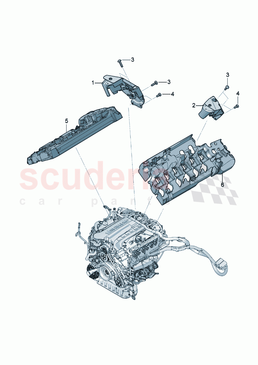 Guard plate Noise insulation Engine of Bentley Bentley New Continental GT (2019-2024)