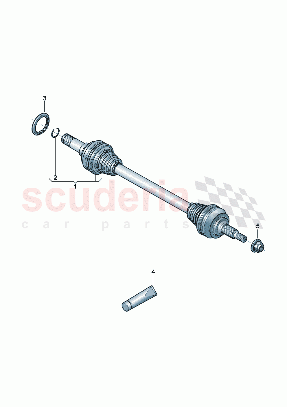 Drive shaft for models with limited slip differential of Bentley Bentley New Continental GT (2019-2024)