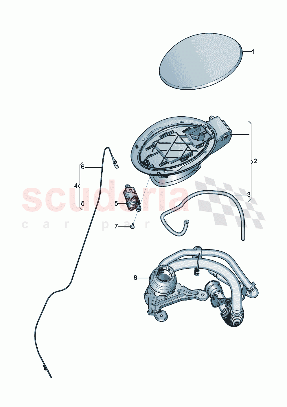 Fuel filler flap of Bentley Bentley New Continental GT (2019-2024)