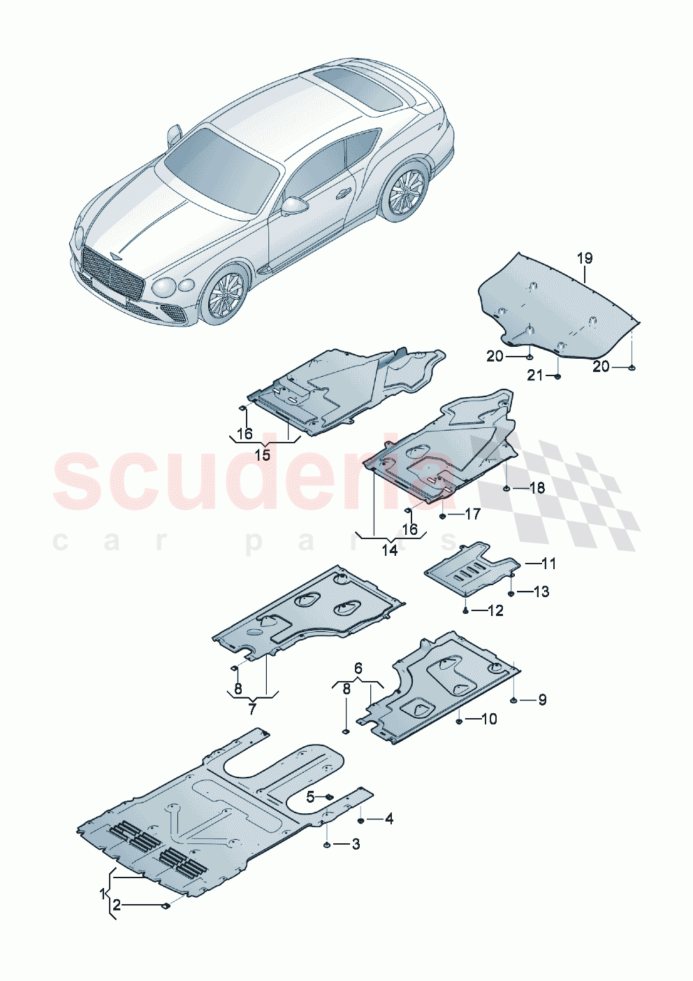 Underbody trim of Bentley Bentley New Continental GT (2019-2024)
