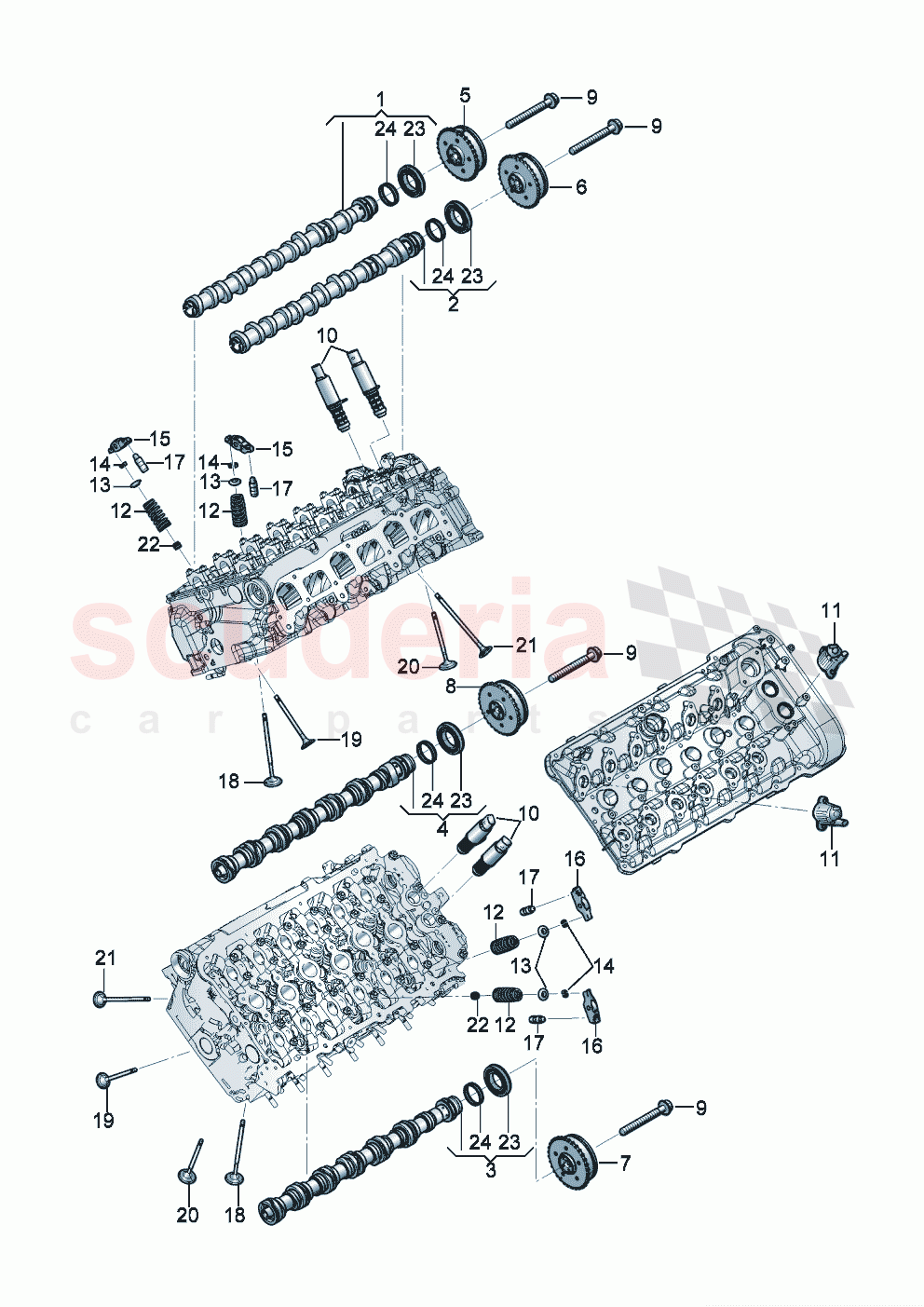 camshaft, valves camshaft adjuster unit of Bentley Bentley New Flying Spur (2020-2024)