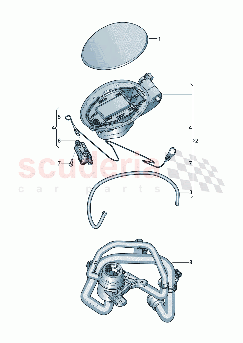 Fuel filler flap of Bentley Bentley New Flying Spur (2020-2024)