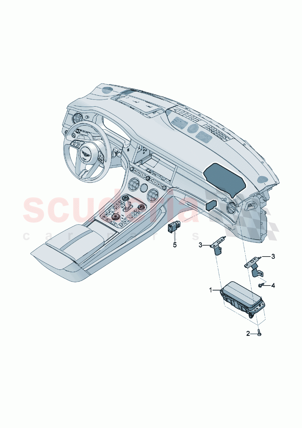 Passenger airbag unit of Bentley Bentley New Continental Convertible (2025-2026)