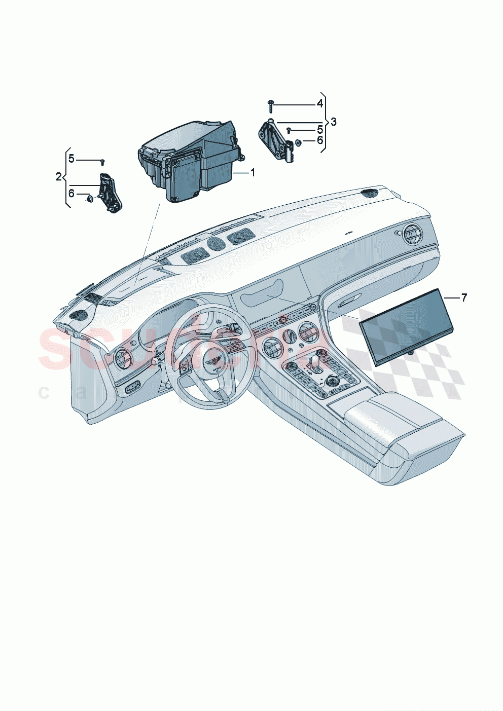 Display and control unit of Bentley Bentley New Continental Convertible (2025-2026)