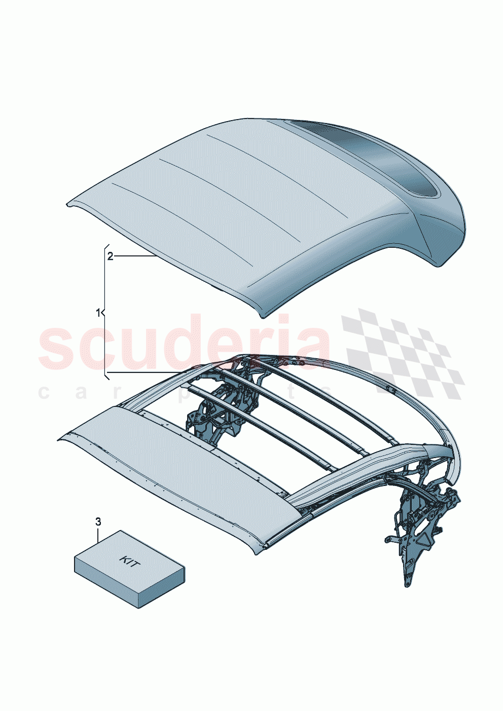 Roof cover (fabric) with rear window of Bentley Bentley New Continental Convertible (2025-2026)