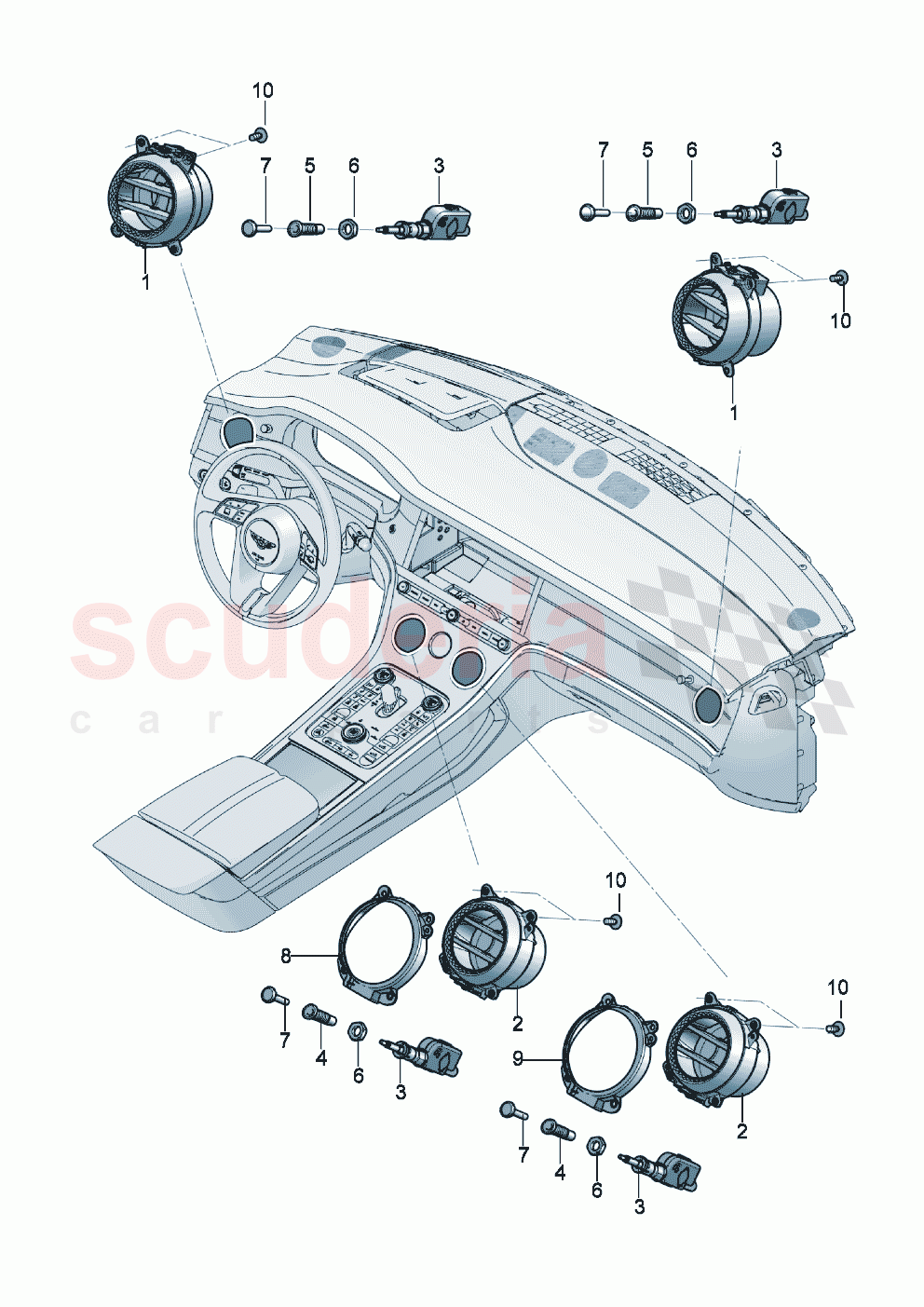 Air vent air regulator of Bentley Bentley New Continental GT (2025-2026)
