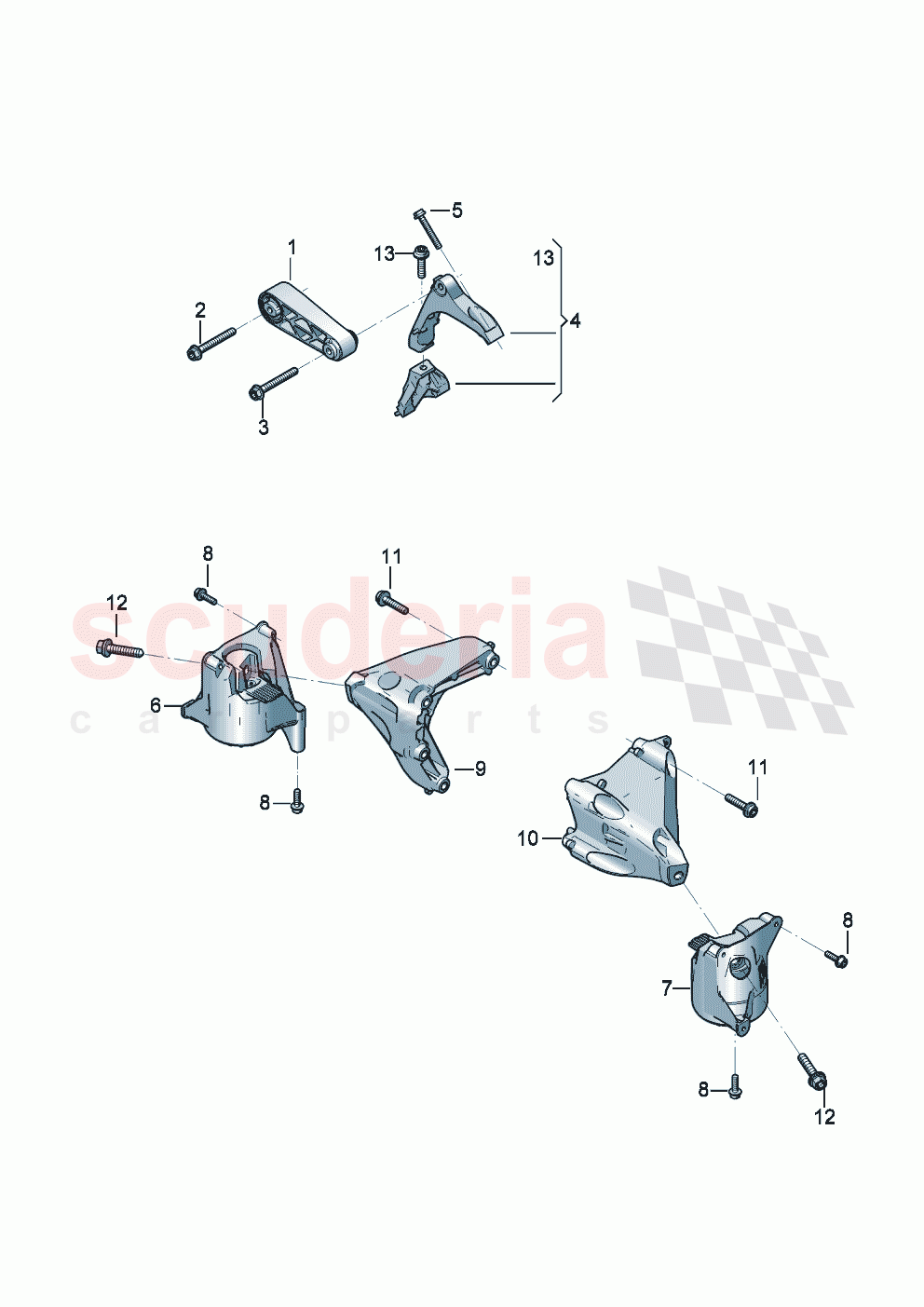 Engine brackets engine mounting of Bentley Bentley New Continental GT (2025-2026)