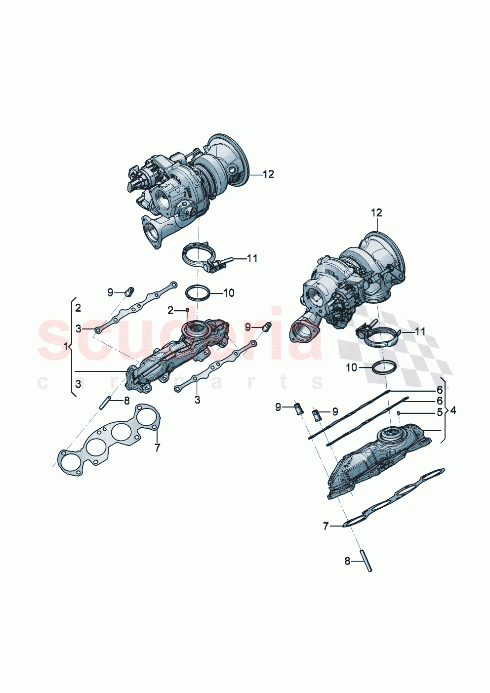 Exhaust manifolds of Bentley Bentley New Continental GT (2025-2026)