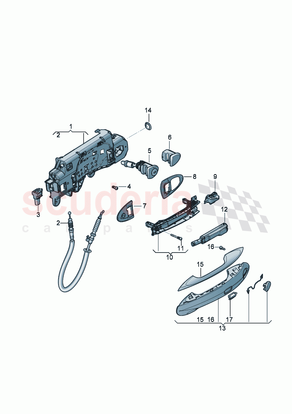 Door handle, exterior of Bentley Bentley New Continental GT (2025-2026)