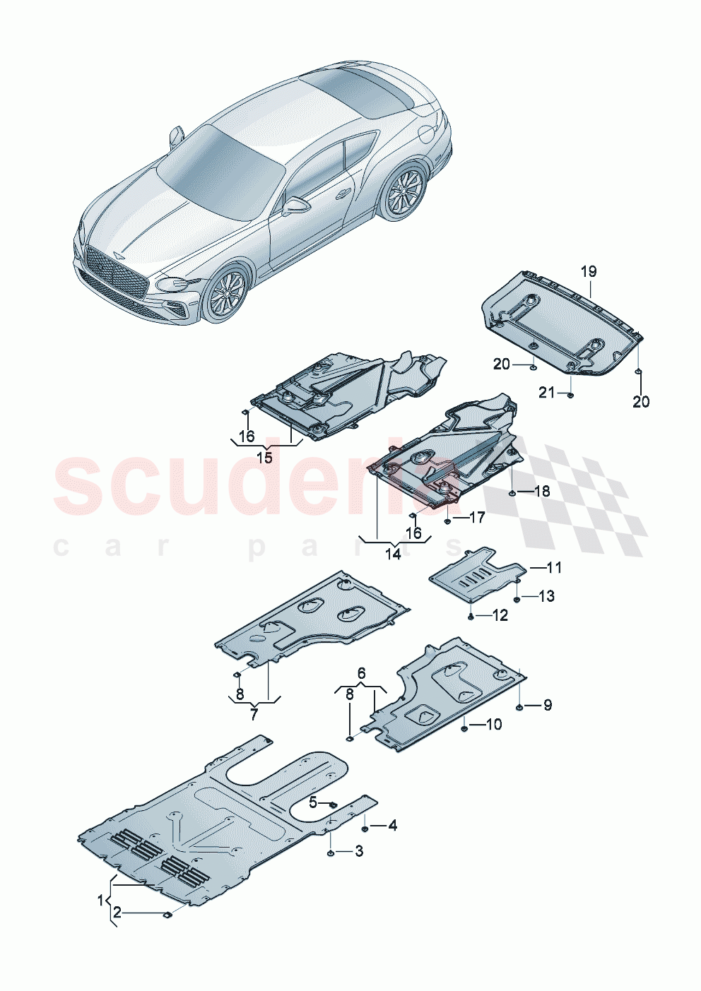 Underbody trim of Bentley Bentley New Continental GT (2025-2026)
