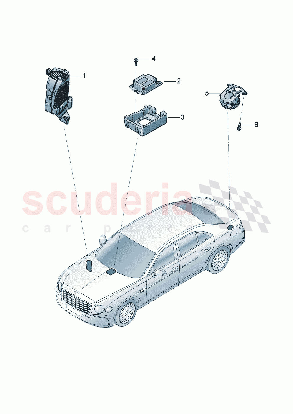Electrical parts for engine noise production of Bentley Bentley New Flying Spur (2025-2026)