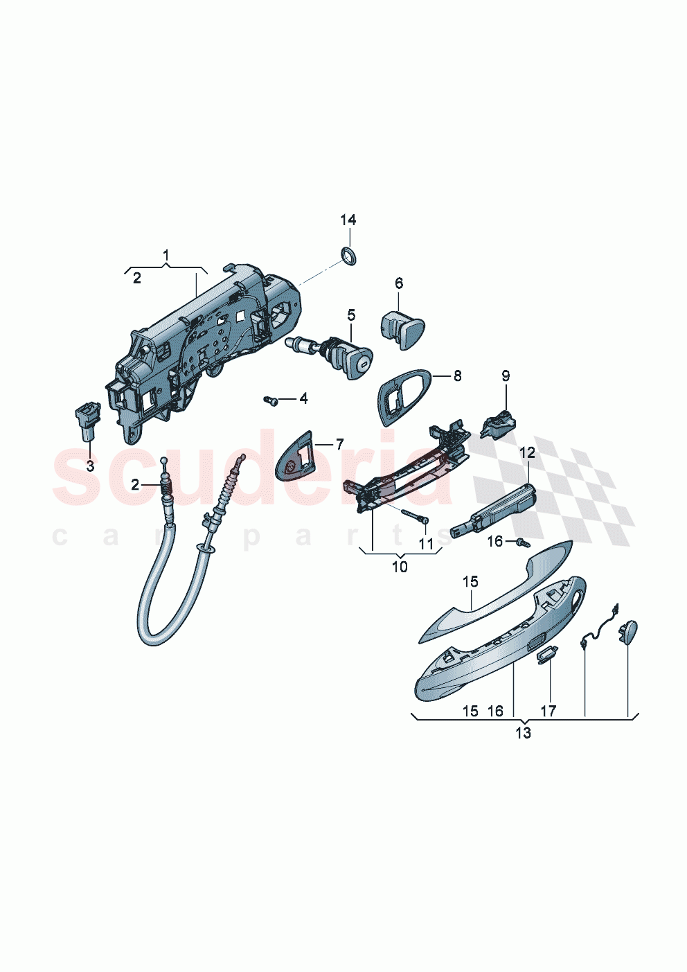 Door handle, exterior of Bentley Bentley New Flying Spur (2025-2026)