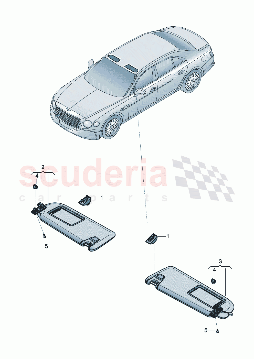 Sun visor of Bentley Bentley New Flying Spur (2025-2026)