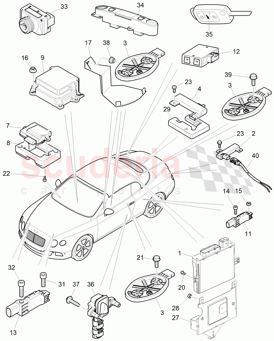 Control systems for comfort, systems and safety, D >> - MJ 2014 of Bentley Bentley Continental GTC (2011+)