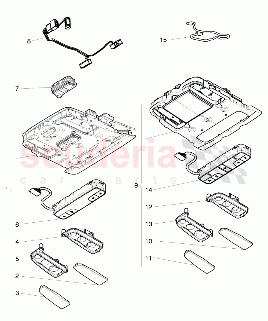 frame for interior light, D >> - MJ 2016 of Bentley Bentley Mulsanne (2010+)