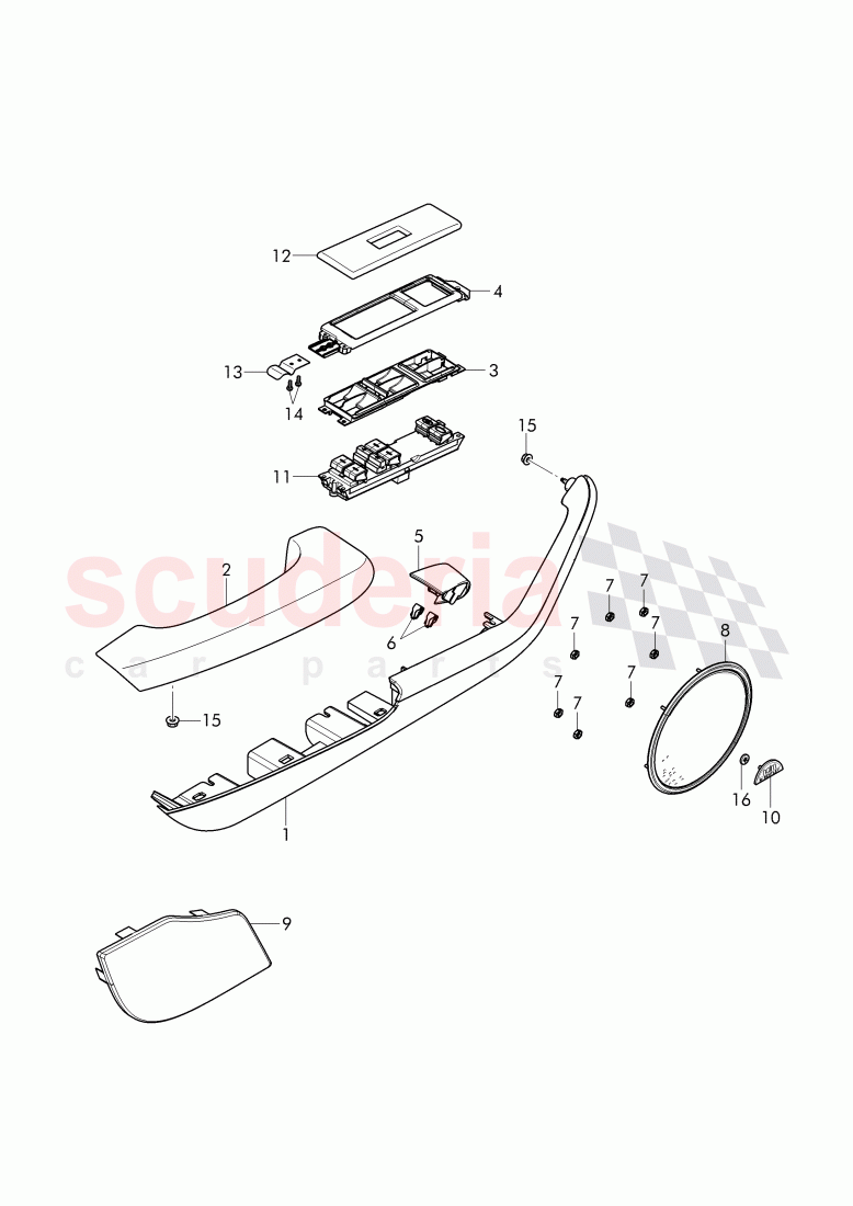 armrest, D - MJ 2016>> of Bentley Bentley Continental GT (2011-2018)