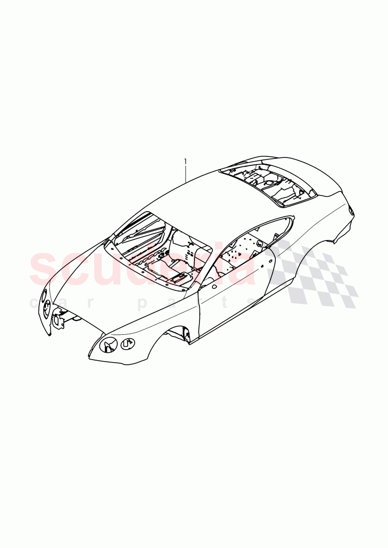 body shell, F 3W-D-082 509>>, F ZA-D-082 509>>, D >> - MJ 2015 of Bentley Bentley Continental GT (2011-2018)