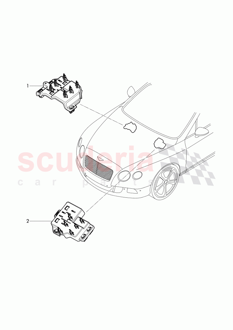 bracket for connector housing of Bentley Bentley Continental GT (2011-2018)