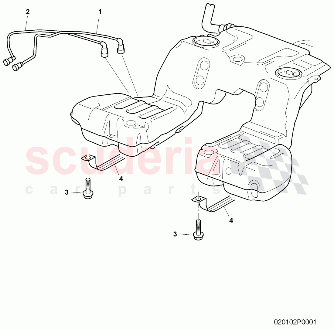 fuel line, bracket for fuel, tank of Bentley Bentley Continental GT (2003-2010)