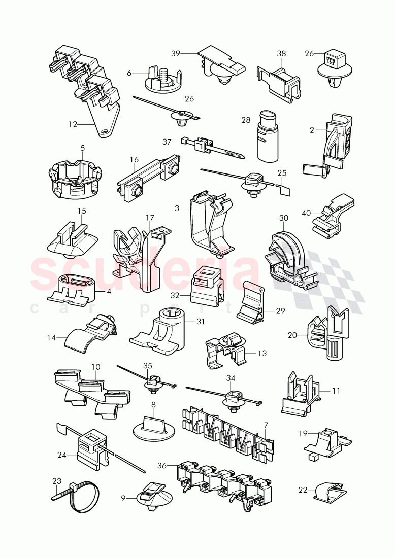cable holder of Bentley Bentley Continental Flying Spur (2013+)