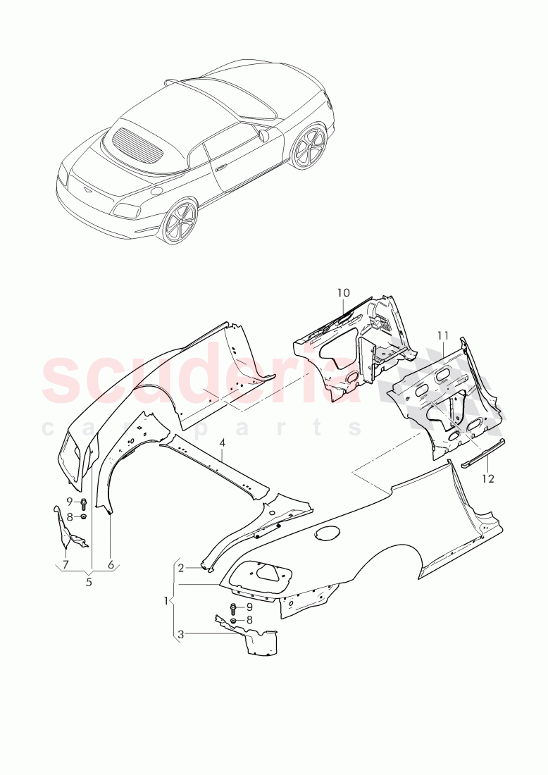 fender of Bentley Bentley Continental Supersports Convertible (2017+)