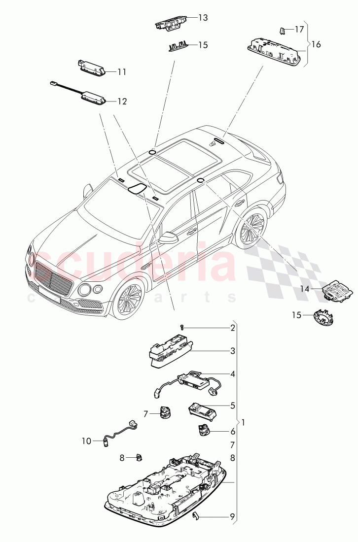illumination in, vehicles interior of Bentley Bentley Bentayga (2015-2020)