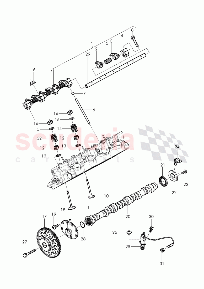 camshaft, valves, D - MJ 2016>> of Bentley Bentley Mulsanne (2010+)