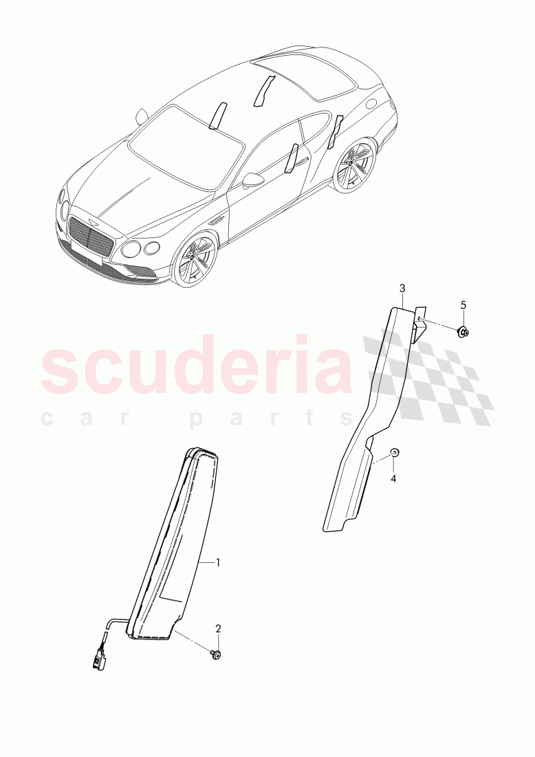 side air bag unit of Bentley Bentley Continental Supersports (2017+)