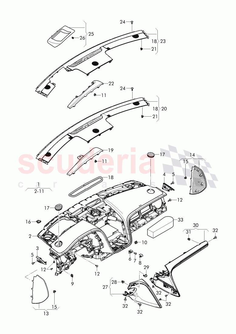 cover and trim, for dashboard of Bentley Bentley Bentayga (2015-2020)