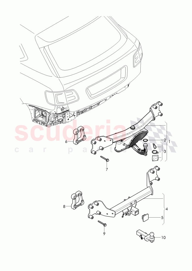 Tow hitch of Bentley Bentley Bentayga (2015-2020)