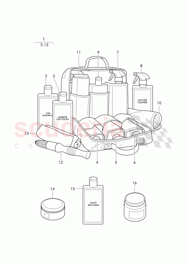 Original Accessories, Wash set of Bentley Bentley Bentayga (2015-2020)