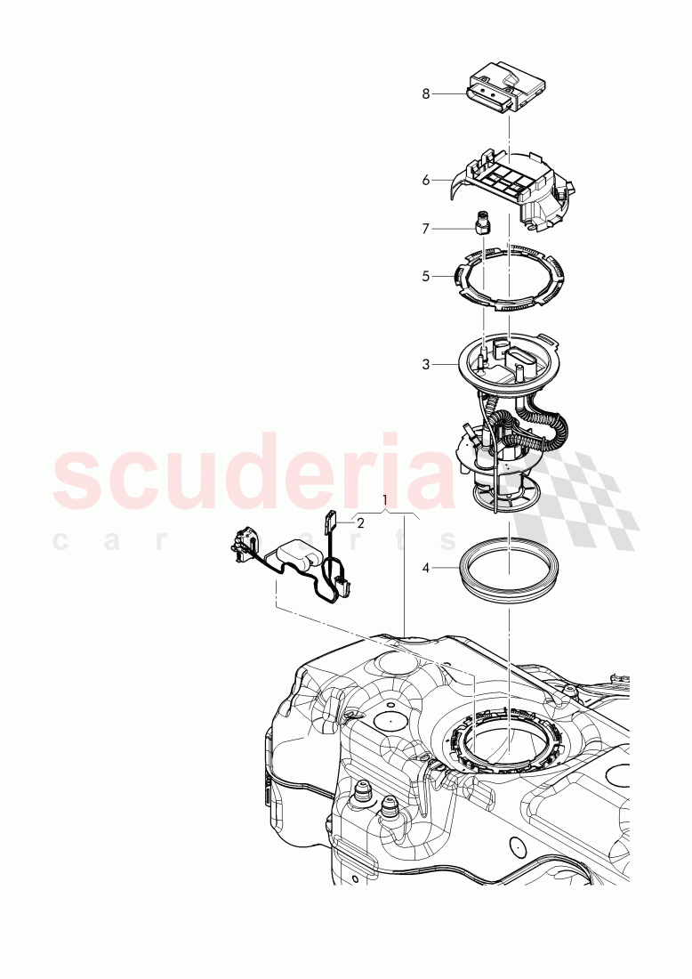 fuel supply module, fuel gauge, sender, control unit for fuel delivery unit of Bentley Bentley Bentayga (2015-2020)